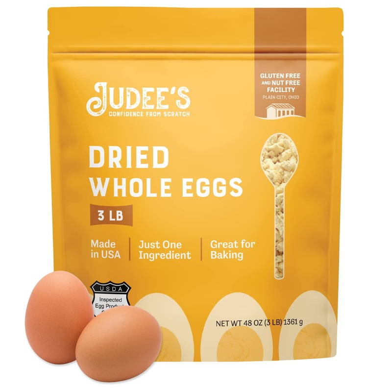 Judee’S 100% Gluten Free Dried Whole Egg Powder 45Lb (3Lb Pack Of 15) – Baking Supplies – Great For Breakfast, Baking, And Campi