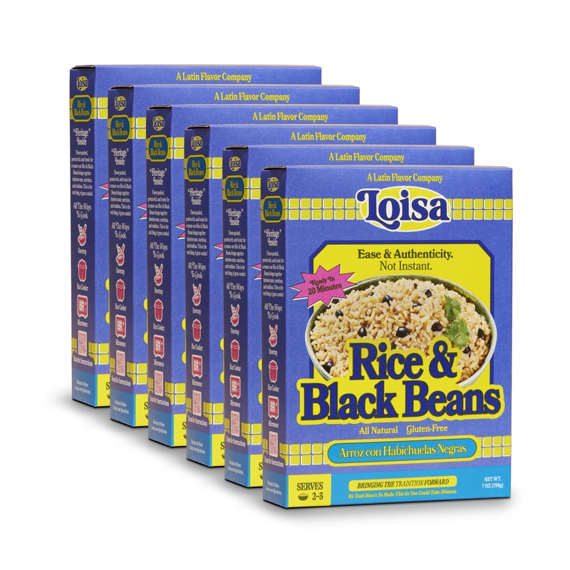 Loisa Rice & Black Beans, Premium Latin Rice & Beans, Non-Gmo, No Msg, No Artificial Flavors, No Artificial Colors, Organic Spic