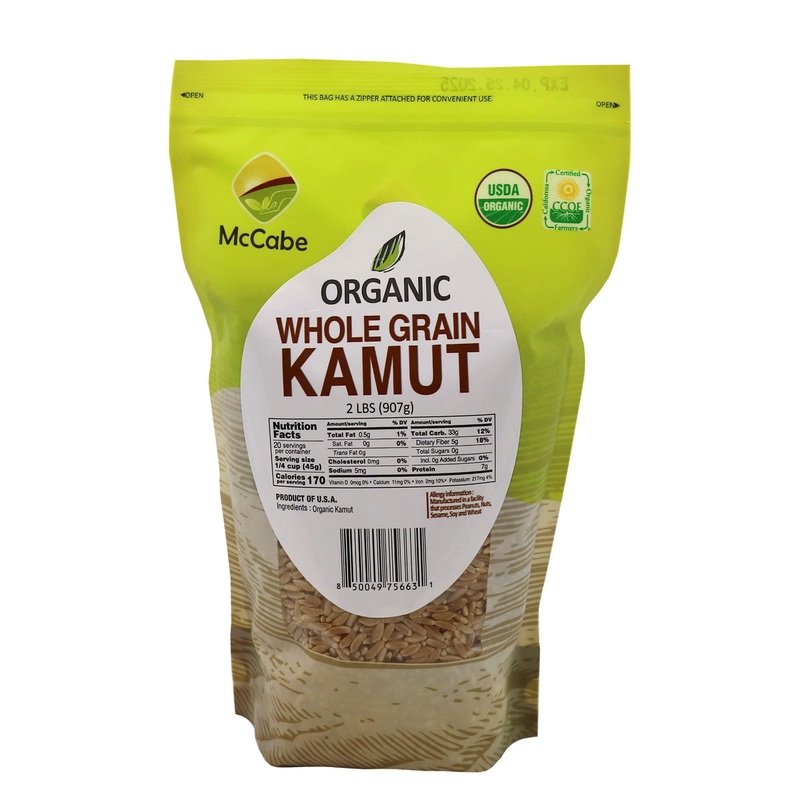 Mccabe Organic Kamut – Kamut Grain Khorasan Wheat Berries | Usda And Ccof Certified | 2 Lbs