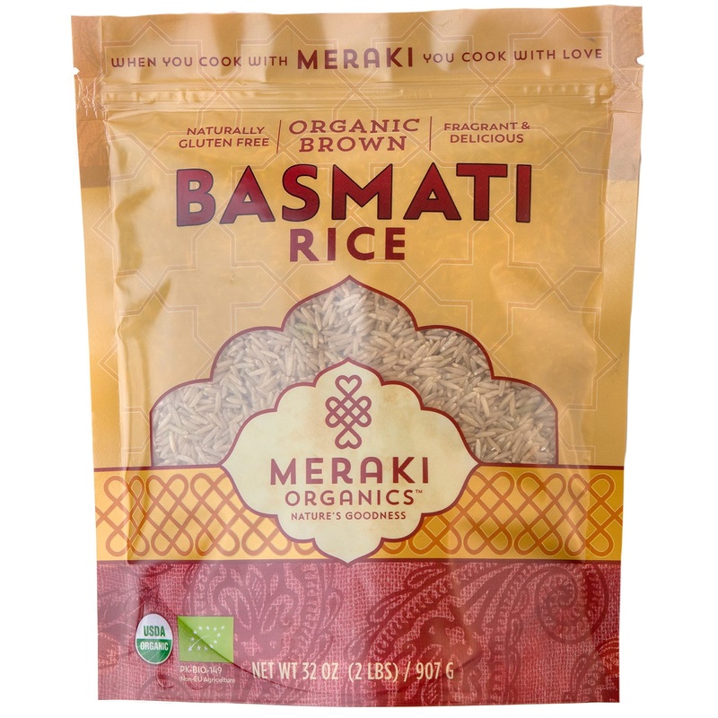 Meraki Organic Brown Basmati Rice 2 Lb Bag – Pleasant Aroma, Separated Fluffy And Nutty Texture – Authentic Rice From Punjab, 10