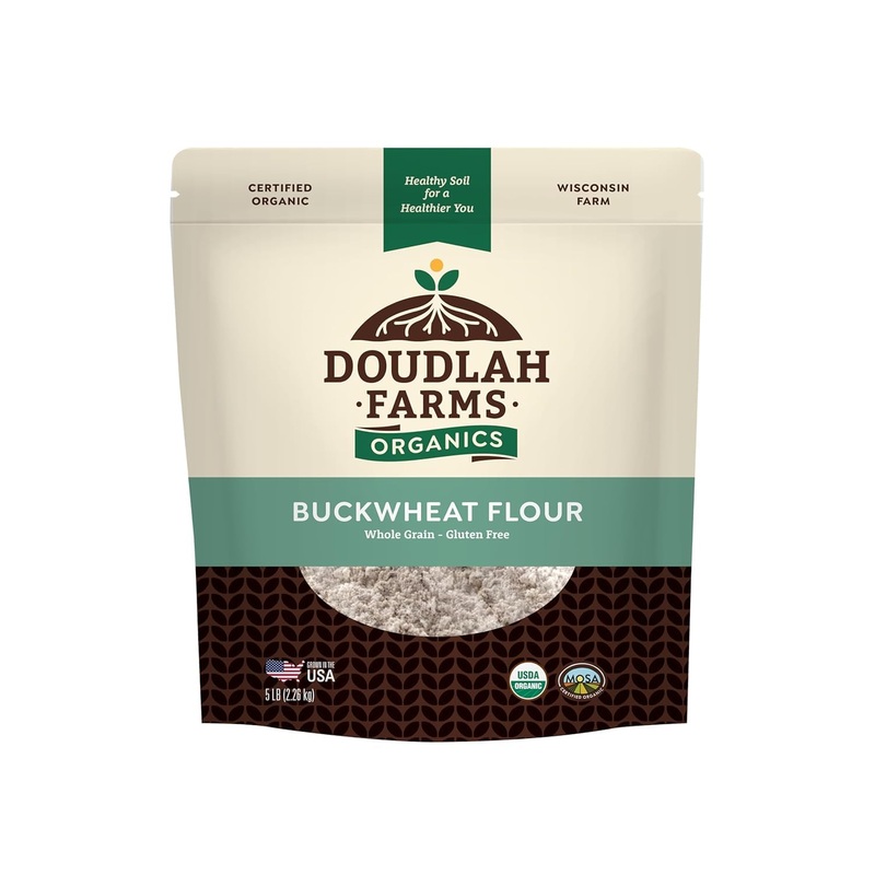 Organic Buckwheat Flour 5Lb From Doudlah Farms – Farmed From Regenerative Soil | Gluten Free, Vegan, Non-Gmo, Grown In Usa | For