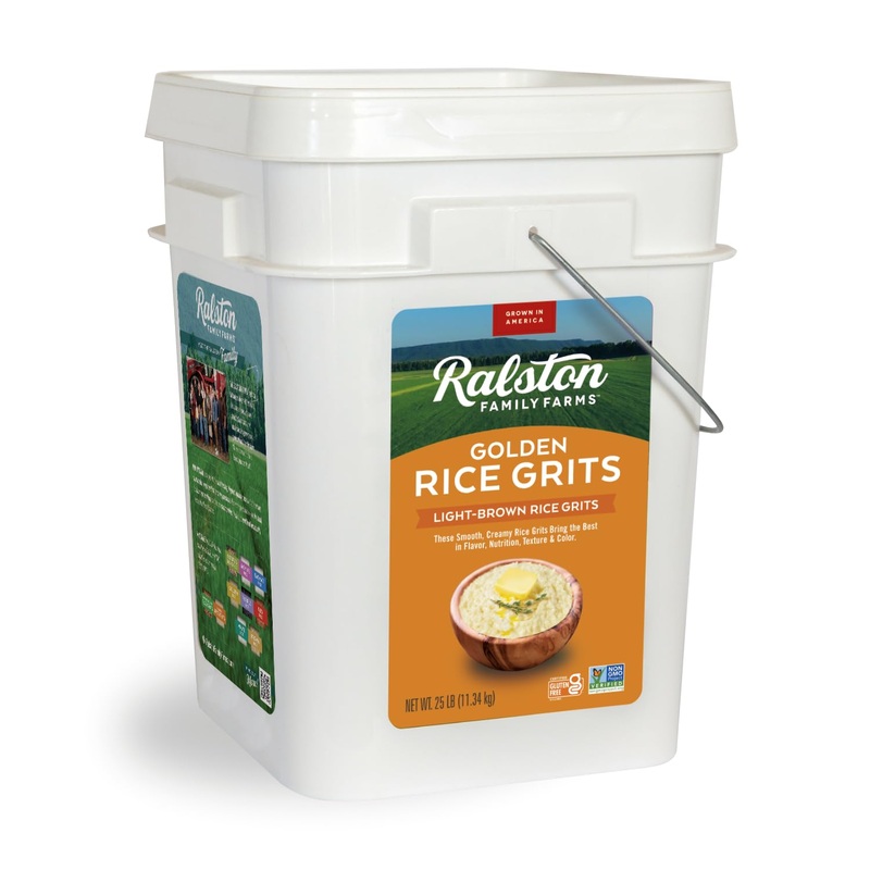 Ralston Family Farms Golden Grits 25 Lb Bucket, American Grown, Non-Gmo, Naturally Gluten Free