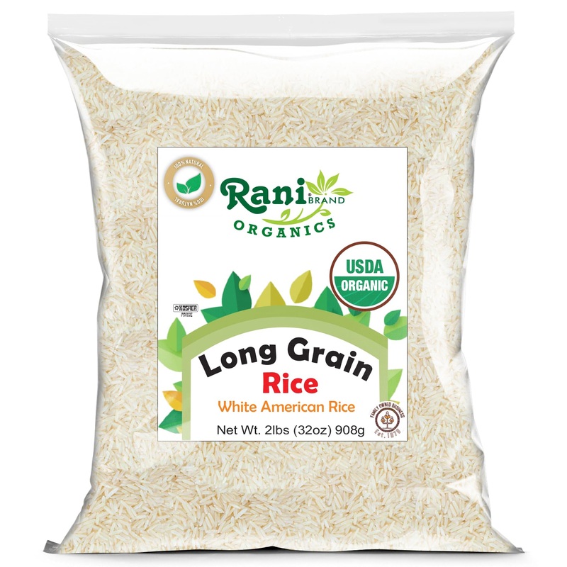Rani Organic Long Grain White Rice 32Oz (2Lbs) 908G ~ All Natural | Gluten Friendly | Vegan | Non-Gmo | Kosher | Product Of Usa