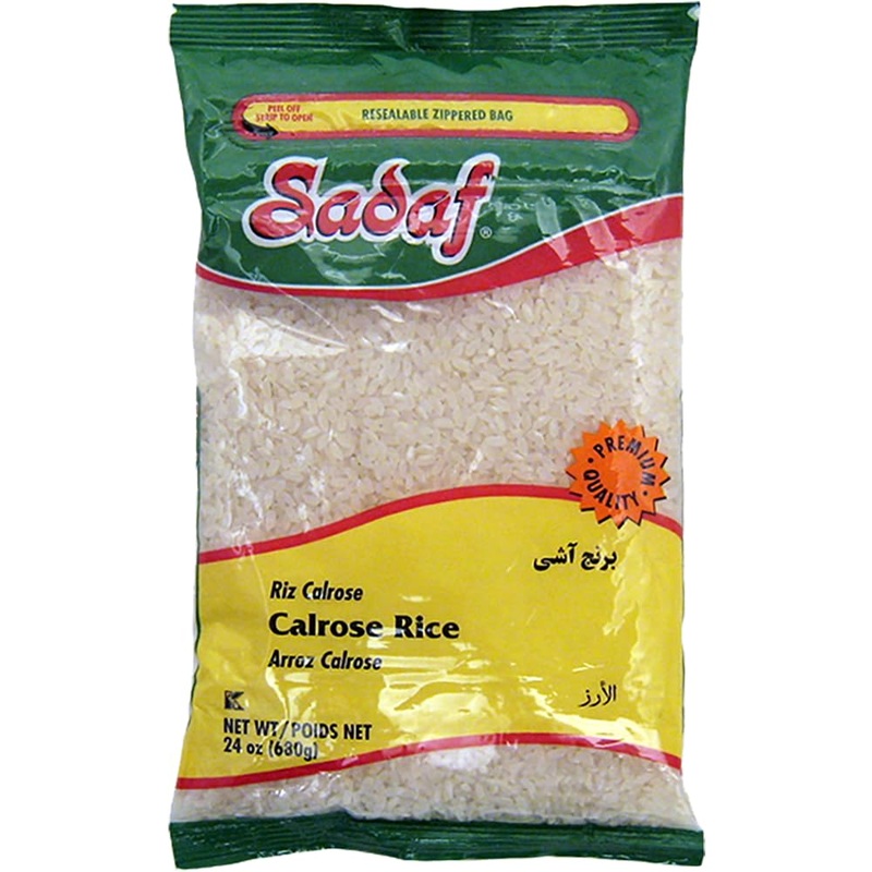 Sadaf Calrose Rice – White Calrose Rice For Cooking And Food Enhancing – Asian Cuisine – Kosher – 24 Oz Resealable Bag