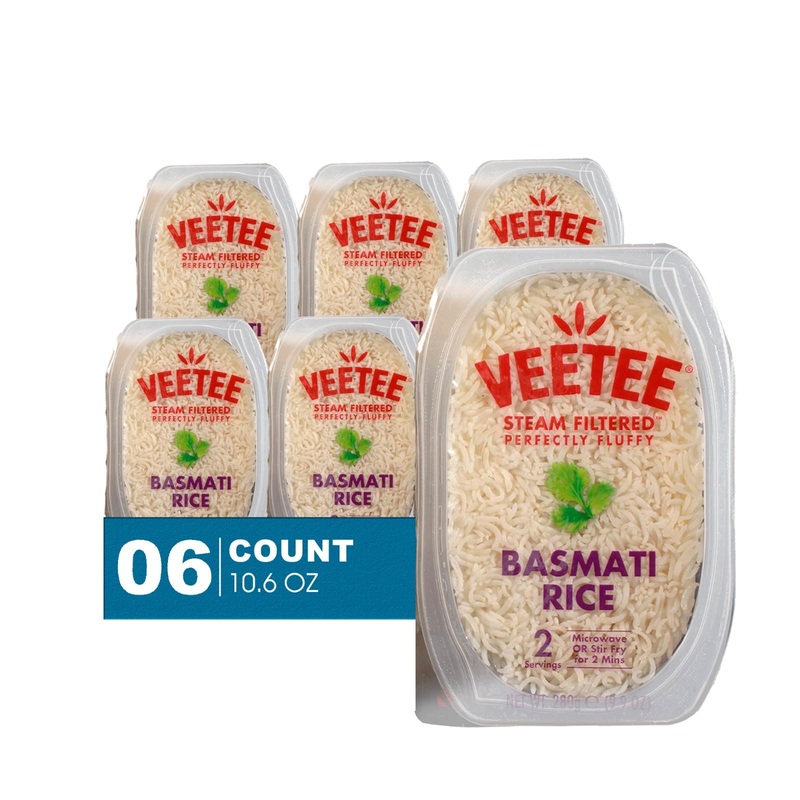 Veetee 6-Pack Of Basmati Rice Steam Filtered 10.6 Oz Microwaveable Tray