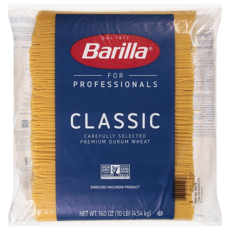 Barilla 20 Lb. Thin Spaghetti Pasta, 20 Pound