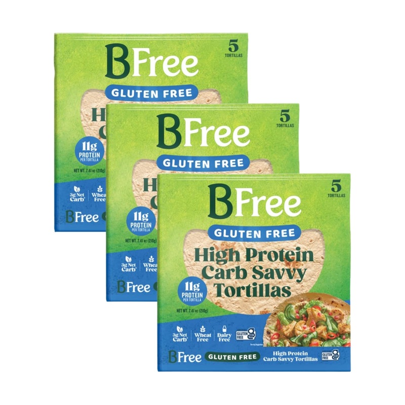 Bfree High Protein Carb Savvy Tortillas, 7.41 Oz – 5 Tortillas (Pack Of 3)