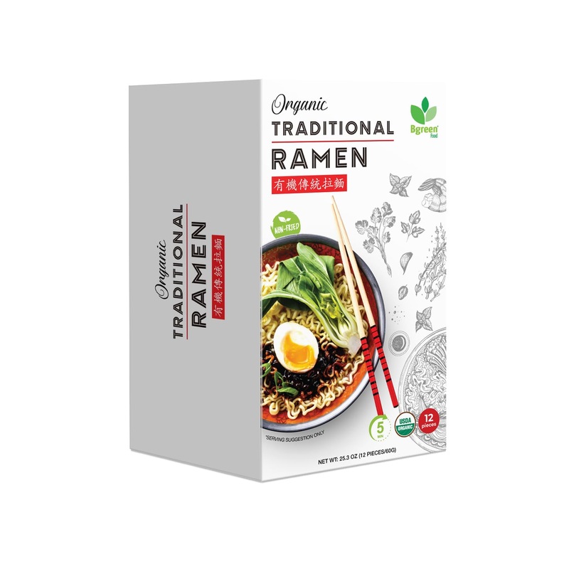 Big Green Organic Food – Organic Traditional Ramen, Usda Organic, Non-Gmo, Vegan, Air-Dried, Non-Fried. (25.3 Oz)