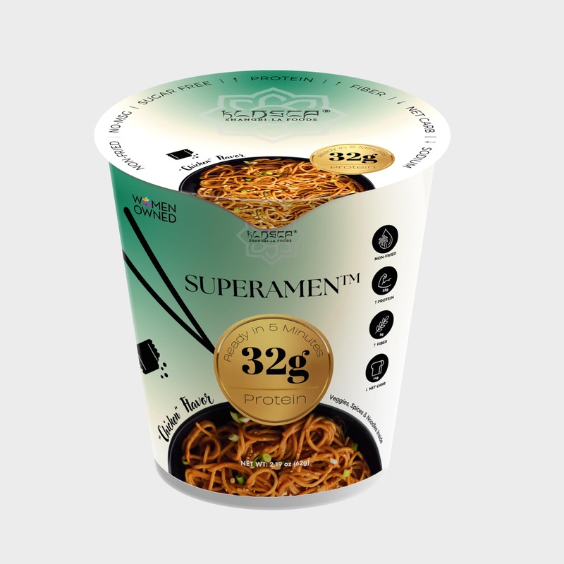 Black Garlic ”Chicken” Ramen, 100% Plant Based, Keto Friendly, Low Carb, High Protein, Packaged Noodle Meal Kit, Ready To Eat,