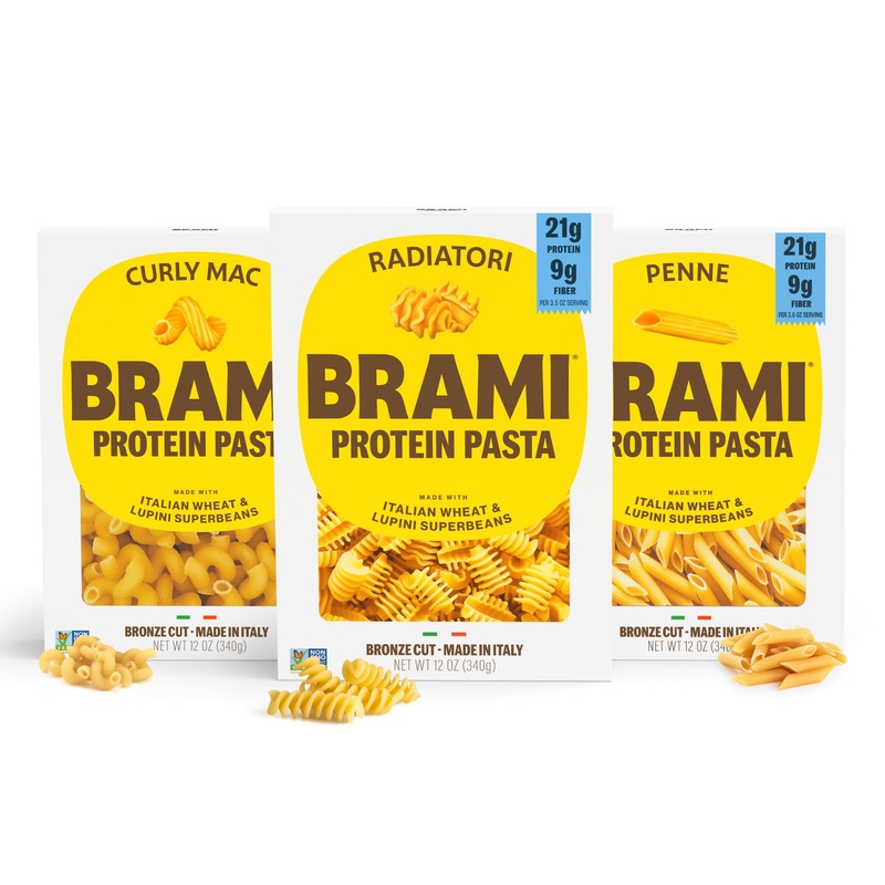 Brami Italian Protein Pasta, Variety | Low Carb | High Fiber | High Protein | Non-Gmo | Keto | Made In Italy | Dry Pasta | Semol