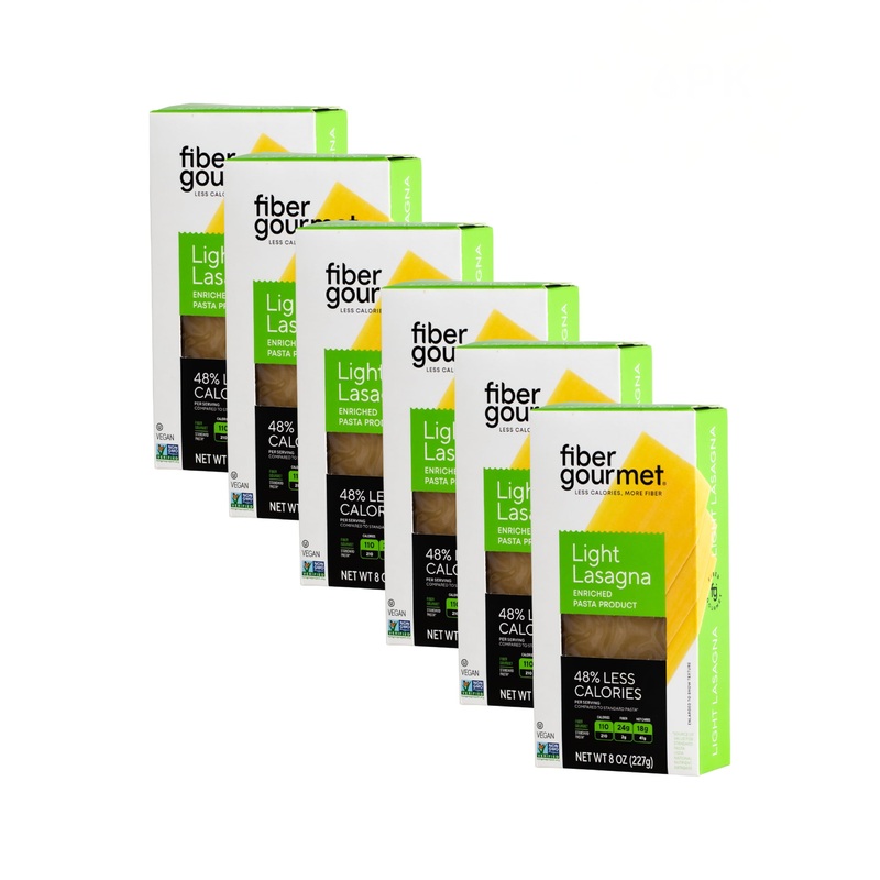 Fiber Gourmet Pasta – Light Lasagna Pasta – Low Net Carb, Fiber-Rich, Low Calorie, Healthy Pasta – Made In Italy, Kosher, Vegan,