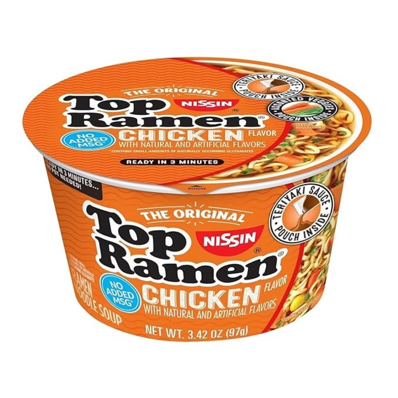 Generic Top Ramen Chicken Nissin Bowl, 3.4 Ounce (Pack Of 6)
