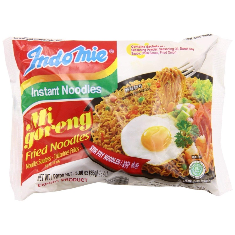 Indomie Mi Goreng Instant Stir Fry Ramen Noodles, Halal Certified, Original Flavor (20-Pack)