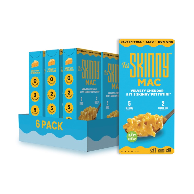 Its Skinny Mac And Cheese – Low Carb Pasta, Gluten Free, Non-Gmo, Keto-Friendly, Only 5 Net Carbs & 2G Of Fiber Per Serving, Wit