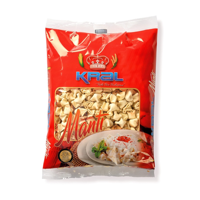 Kral Manti Traditional Delicious Turkish Stuffed Manti (Turkish Ravioli) Dumplings, Easy Meal, Practical Pasta From Turkey, Quic
