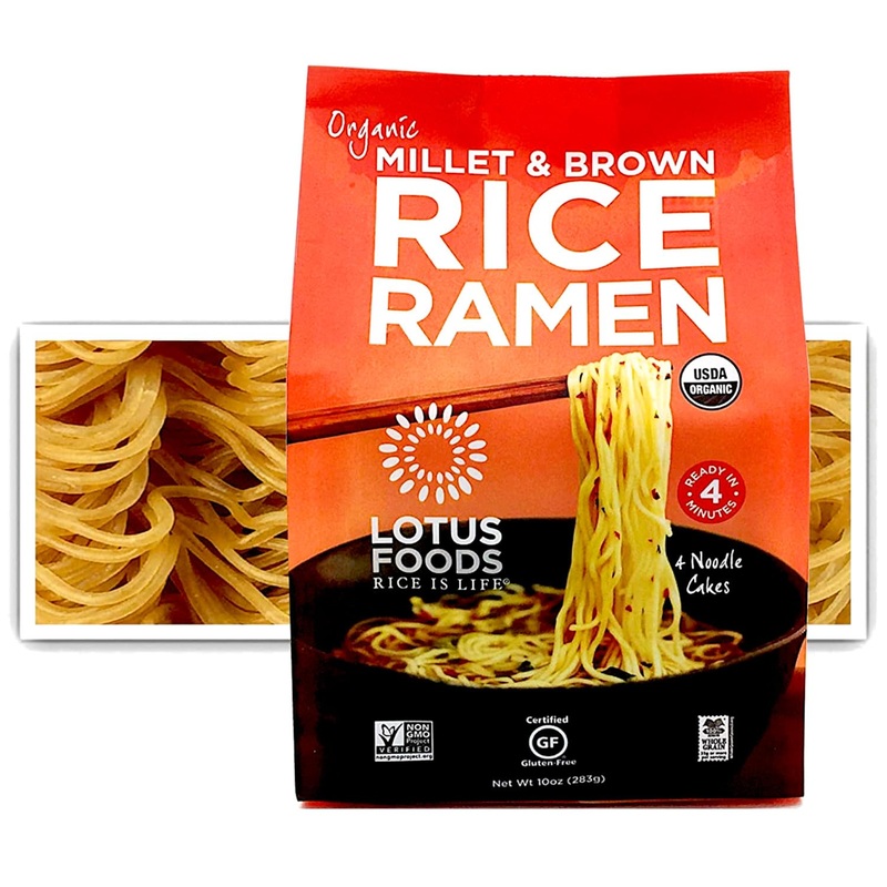 Lotus Foods Organic Gluten-Free Millet & Brown Rice Ramen Noodles, Nutty Flavor, 10 Oz, 6 Count