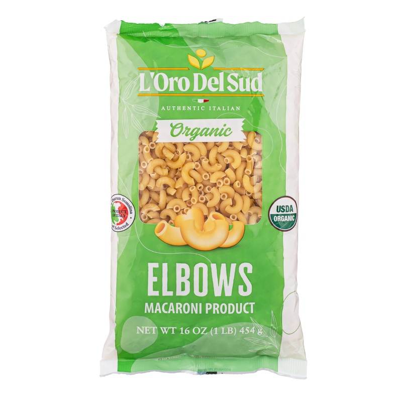 Organic Elbows Pasta, 100% Durum Wheat, Italian Pasta, Premium Quality Product Of Italy (10 Pack X 16 Oz) Non Gmo, Vegan, Kosher