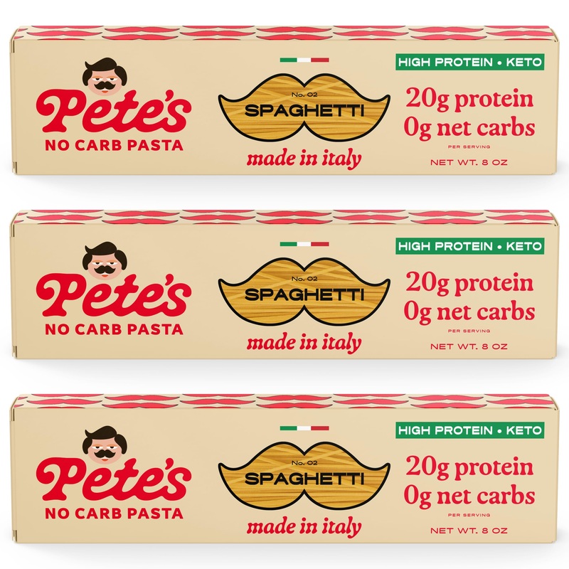 Pete’S Pasta Spaghetti Noodles | 20G High Protein, No Carb Pasta | Keto, Carb Free Pasta | Healthy, Zero Carb Italian Pasta From