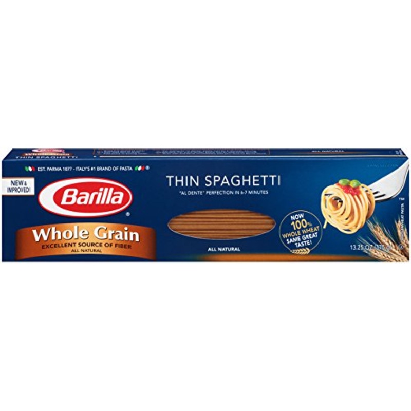 Barilla Whole Grain Thin Spaghetti, 13.25 Ounce (Pack Of 6)