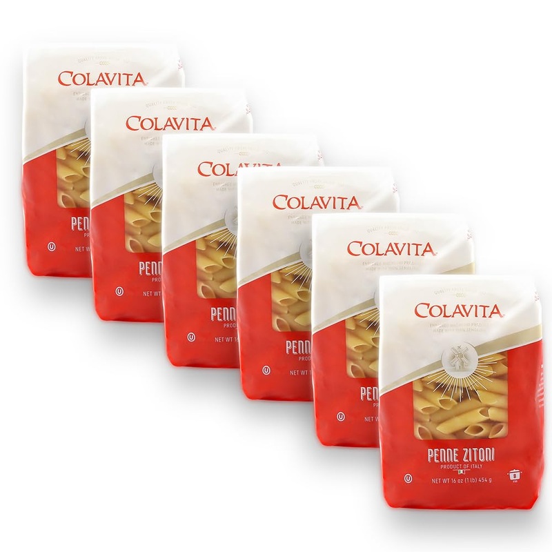 Colavita Penne Zitone Pasta 1Lb – Pack Of 6 – Authentic Italian Pasta Made With 100% Durum Wheat Semolina – Perfect For Sauces,