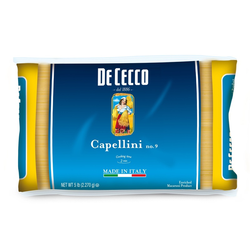 De Cecco Pasta, Capellini, 5 Pound (Pack Of 4)