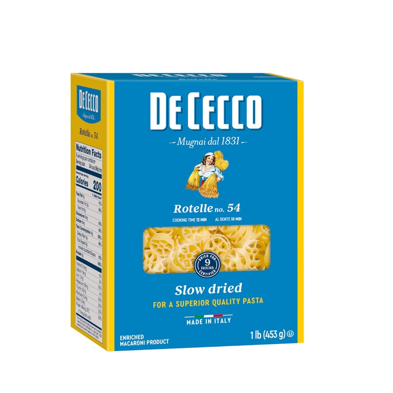 De Cecco Pasta, Rotelle No.54, 1 Pound (Pack Of 12) – Made In Italy, High In Proteing & Iron, Bronze Die