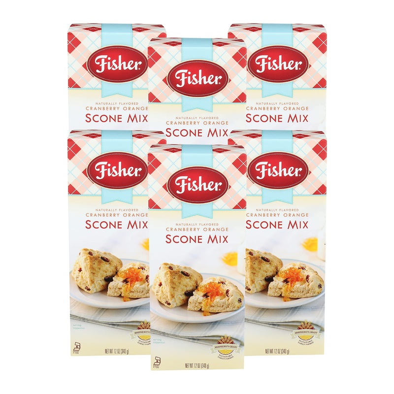 Fisher Scone Mix, Cranberry Orange, 12 Oz (Pack Of 6)
