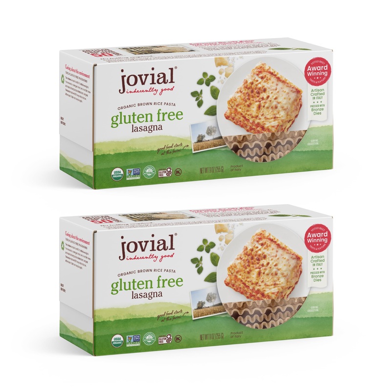 Jovial Gluten Free Lasagna Noodles – Organic Brown Rice Lasagna Pasta, Whole Grain Pasta, Dairy Free, Glyphosate Free, Made In I