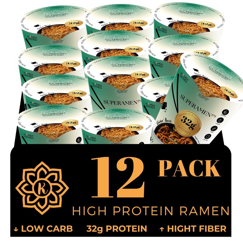 Kldscp Black Garlic ”Chicken” Ramen, 100% Plant Based, Keto Friendly, Low Carb, High Protein, Packaged Noodle Meal Kit, Ready