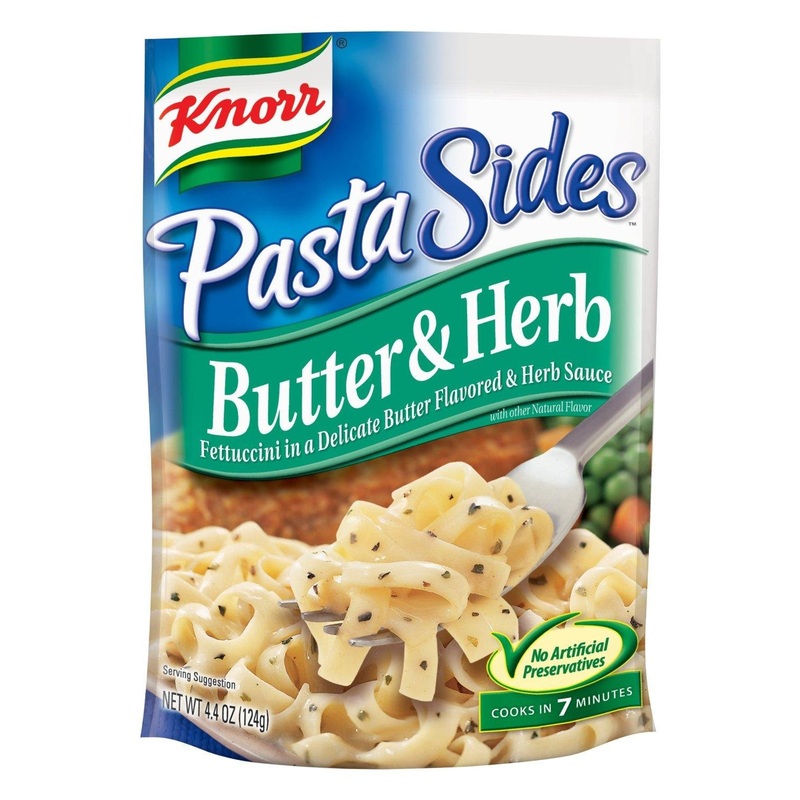 Knorr Pasta Sides: Butter & Herb Fettuccini (Pack Of 4) 4.4 Oz Bags