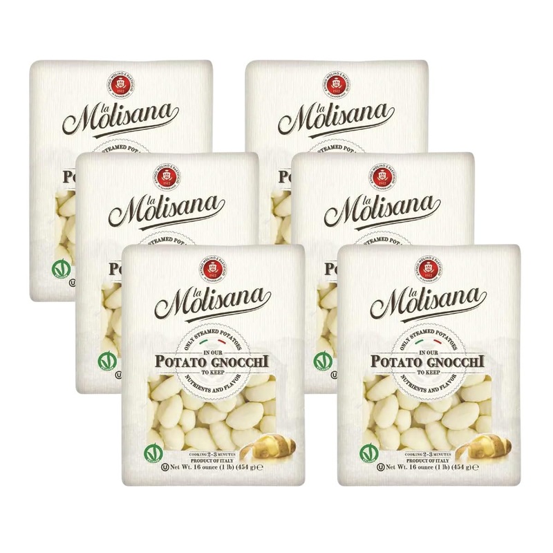 La Molisana Potato Gnocchi 6-Pack – Authentic Italian Gnocchi, Soft & Delicate, Cooks In 2 Minutes (6 X 1Lb Bags)