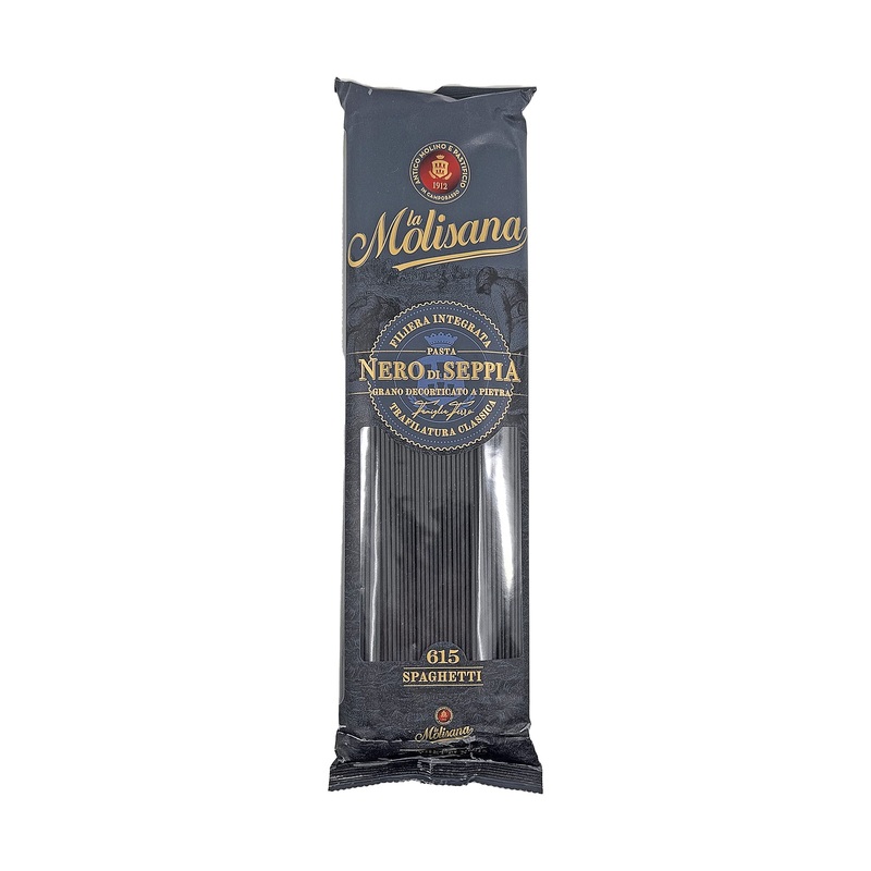 La Molisana Spaghetti Al Nero Di Seppia – Premium Black Squid Ink Imported Italian Pasta 1.1 Lb 500 Gr