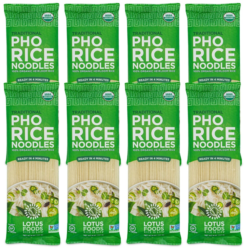 Lotus Foods Organic Traditional Pho Rice Noodles – Gluten Free Pho Noodles, Organic Rice Noodles, Vietnamese Pho Rice Noodles, G