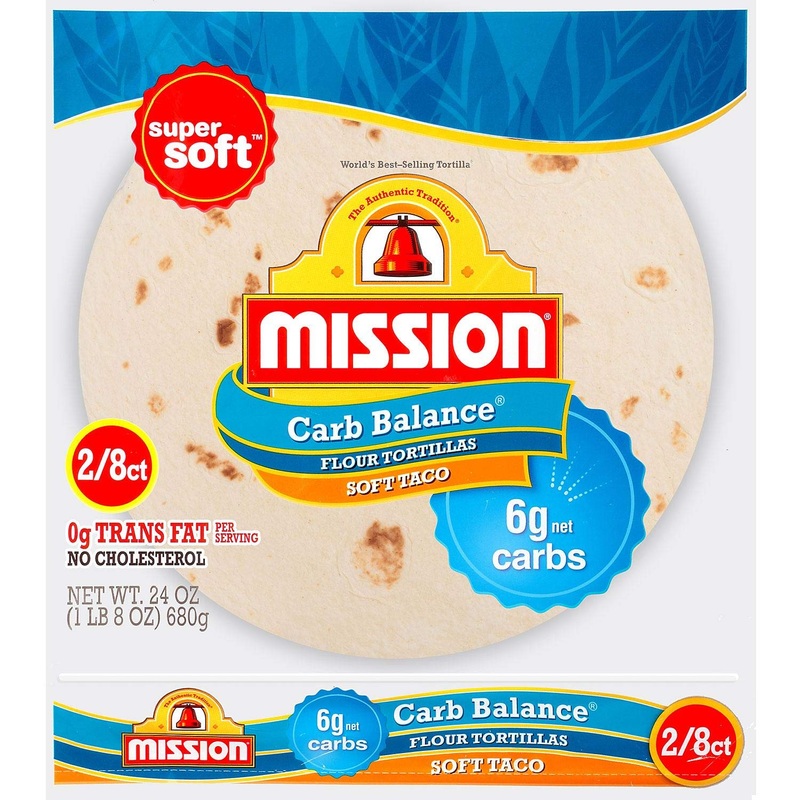 Mission Low Carb Soft Taco Flour Tortilla’S 24 Oz 2/8 Ct Twin Pack – 4G Net Carbs