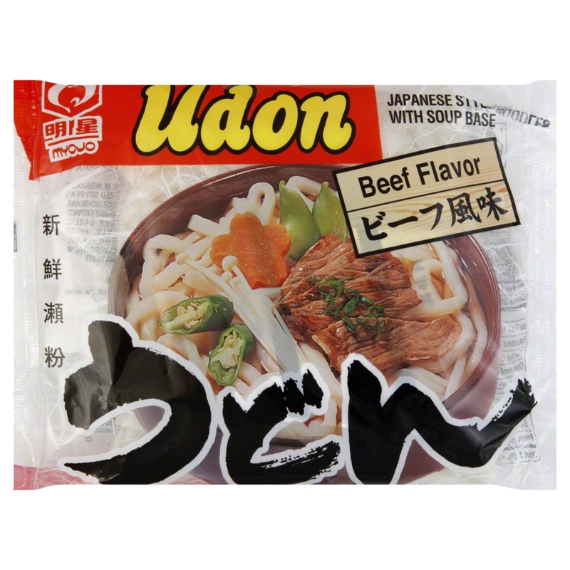 Myojo Udon Japanese Style Noodles With Soup Base, Beef Flavor, 7.22 Ounce (Pack Of 30)