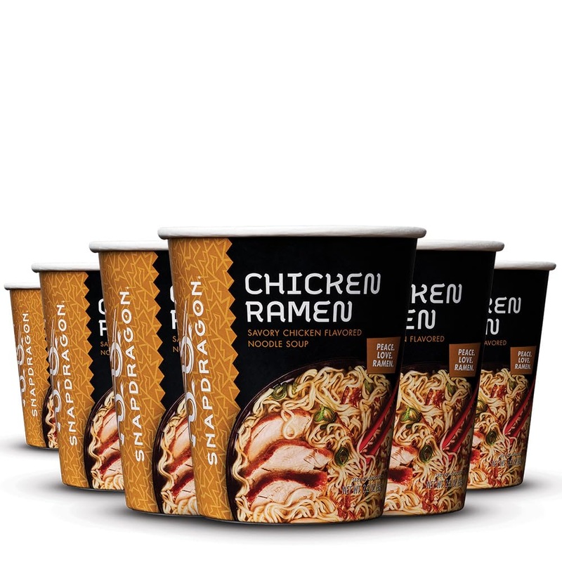 Snapdragon Chicken Ramen Six Pack – Rich Chicken Broth With Authentic Ramen Noodles, 2.2Oz Cups