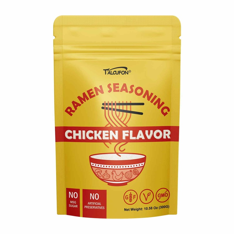 Talcufon Ramen Seasoning 10.58 Oz Traditional Chicken Ramen Seasoning Reduced Salt Gluten-Free Vegan Mild Premium Instant Noodle