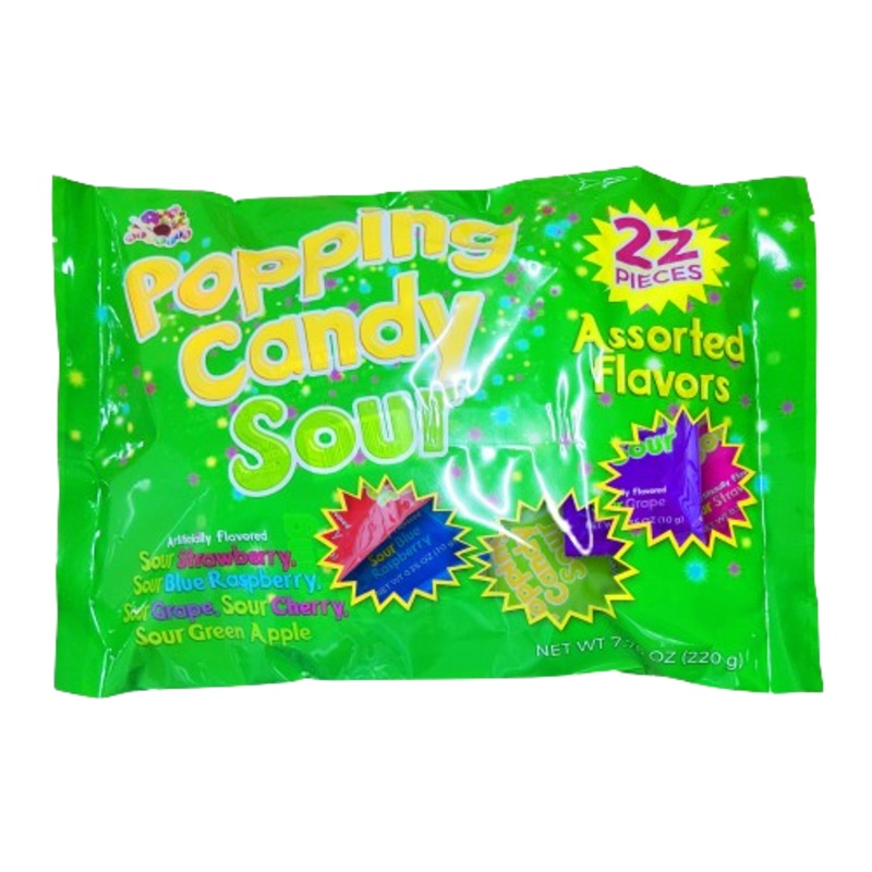 Albert’s Popping Candy Sour Assorted Flavor 22 Count Bag