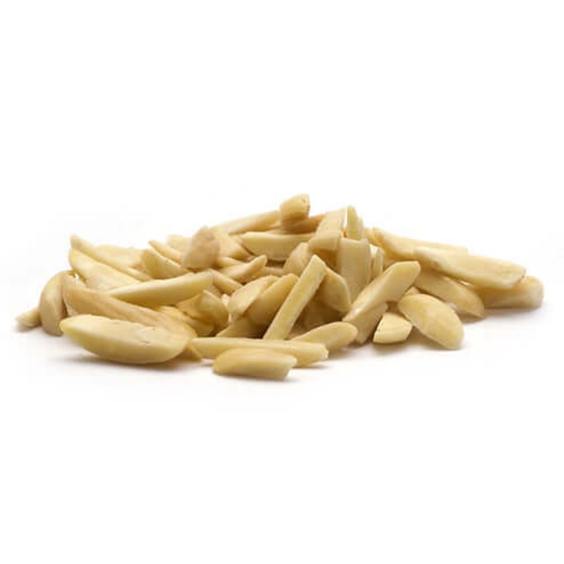 Almonds Slivered Blanched 25lbs skin off