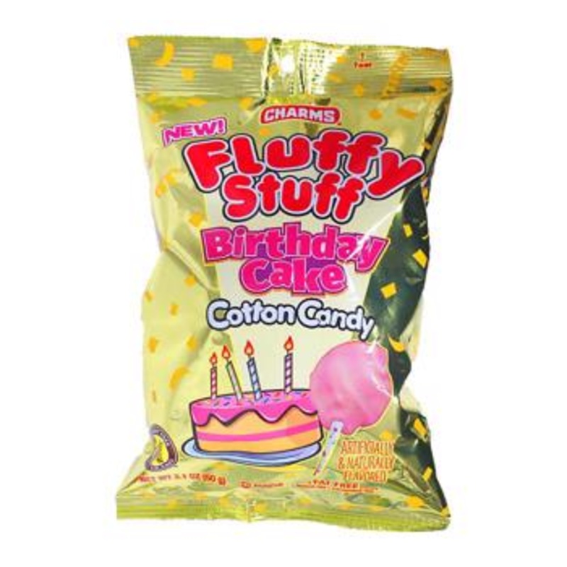 Charms Fluffy Stuff Birthday Cake Cotton Candy 24ct 2.1oz