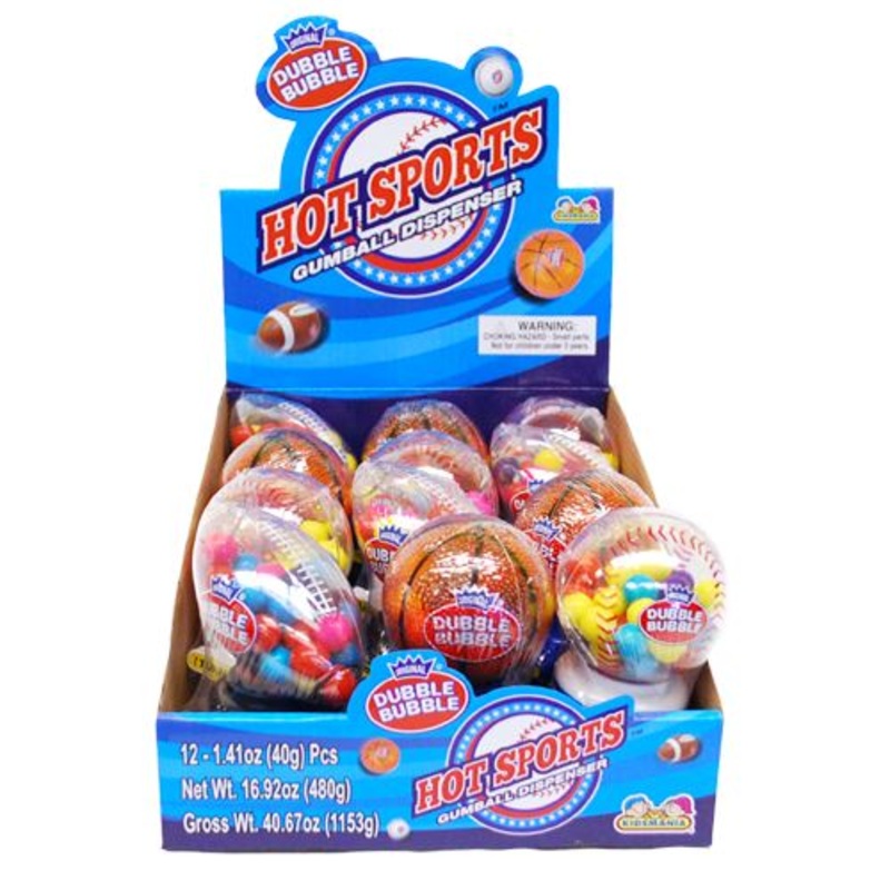 Dubble Bubble Hot Sports Gumball Dispenser