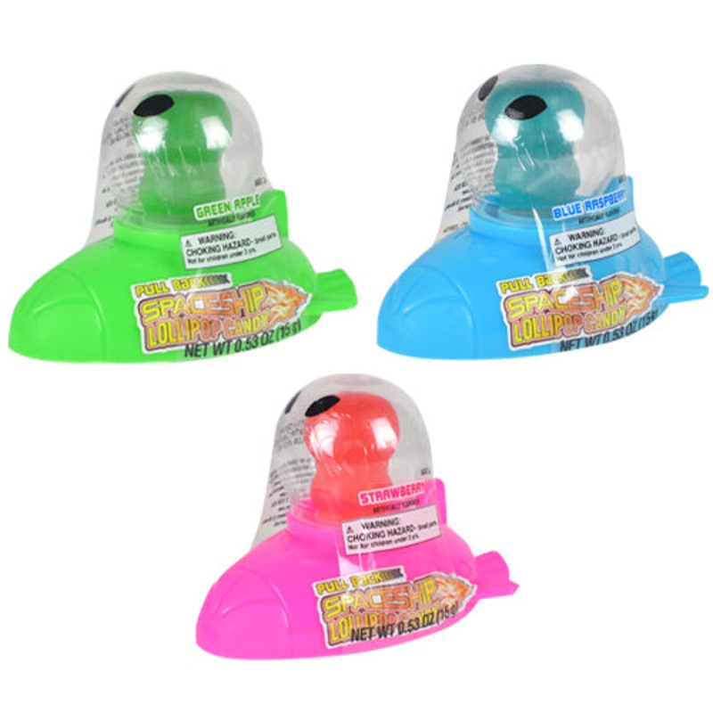 Koko’s Pull-Back Spaceship Lollipop Candy .53 oz