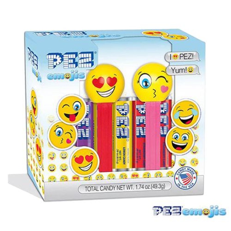 PEZ Emojis Candy Dispenser Twin Pack