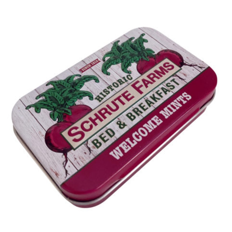 The Office: Schrute Farms Beet Shaped Welcome Mints – 1.5-oz. Tin