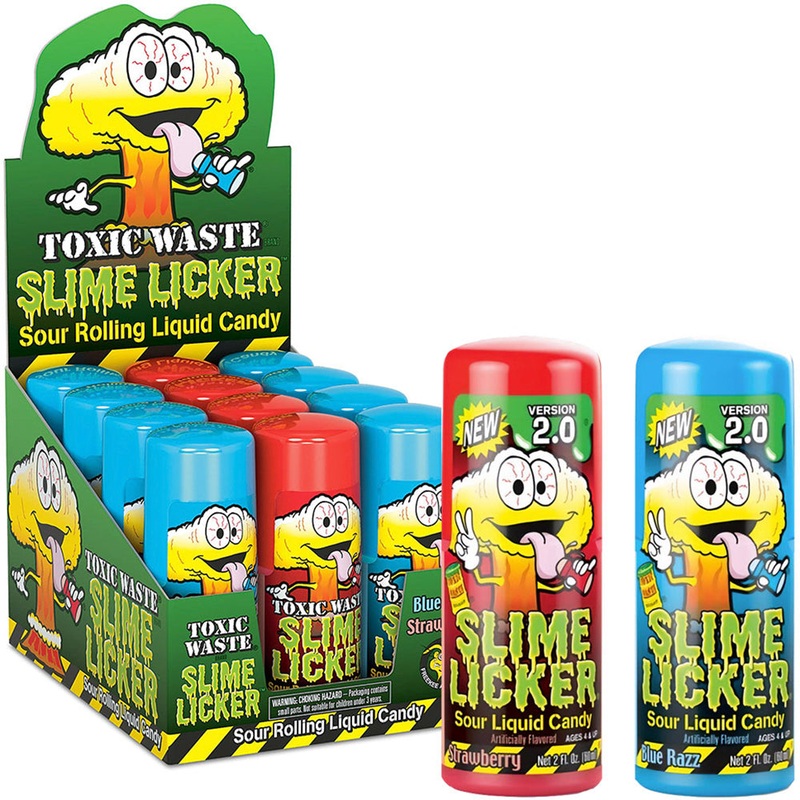 Toxic Waste Slime Lickers 2.0 Sour Rolling Liquid Candy12ct