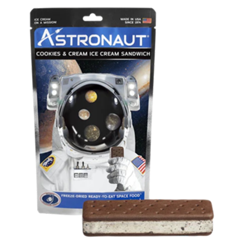 Astronaut Cookies and Cream Ice Cream Sandwich 1.1 oz. Bag