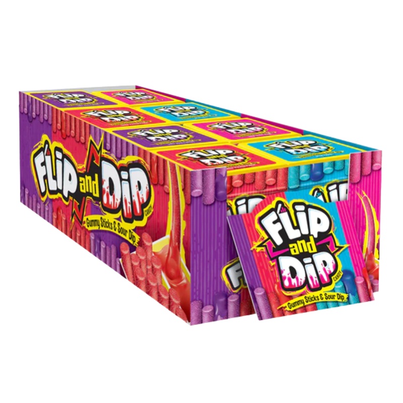 Foreign Candy Flip and Dip Gummy Sticks 3.4 oz.