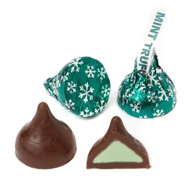 Hershey’s Kisses Dark Chocolates with Mint Truffle Filling: 9-Ounce Bag