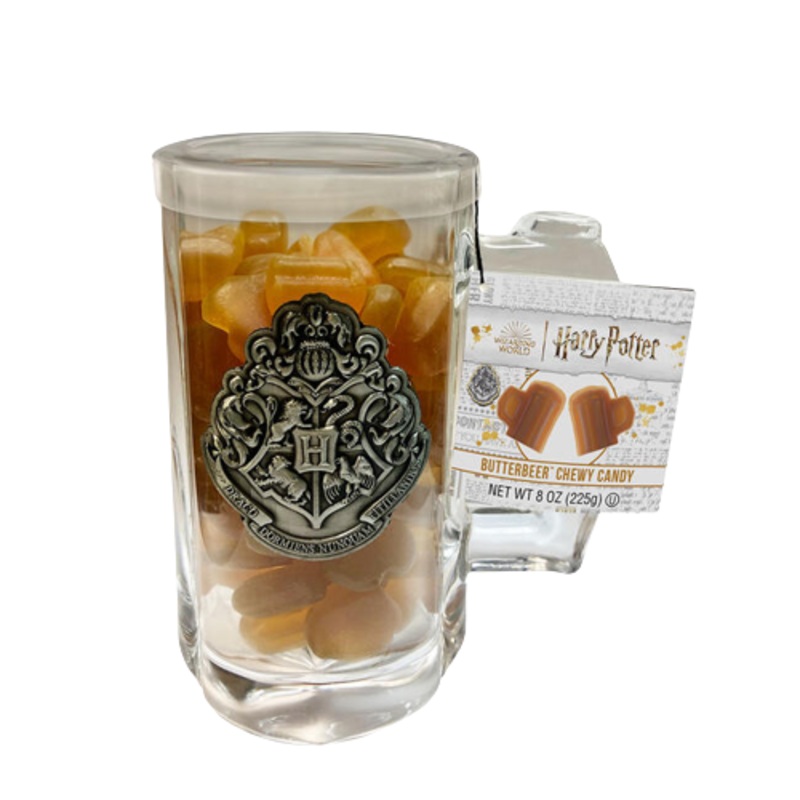 Jelly Belly Harry Potter Butterbeer Chewy Candy Glass Mug 8 oz.