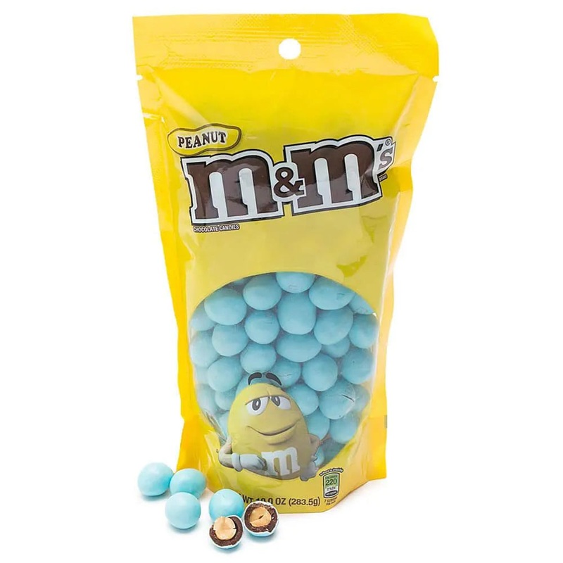 Peanut M&M’s Milk Chocolate Candy – Light Blue: 10-Ounce Bag